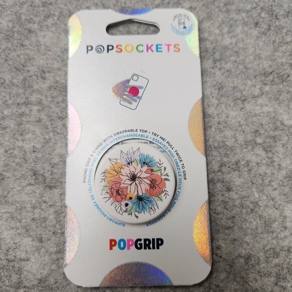 Boho Floral Popsockets Single Grip & Stand Universal Phones and Tablet Holder - Picture 1 of 2